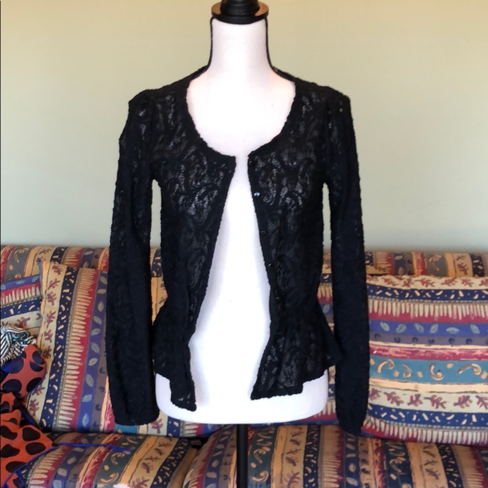 Nordstrom black lace cardigan